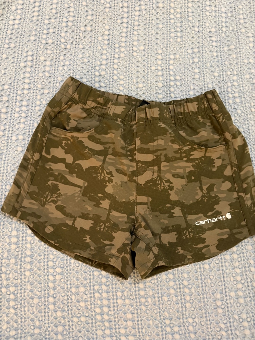 Carhartt Youth XS 5/6 Camo Rugged Flex Ripstop Shorts